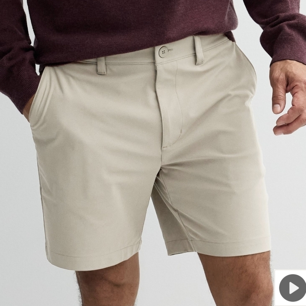 Men's FLX Premium 8" Shorts Size 44 Big And Tall Khaki NWOT